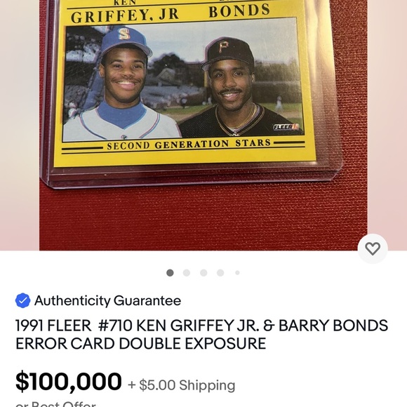 Ken Griffey Jr. / Barry Bonds Second Generation Stars - Picture 3 of 5